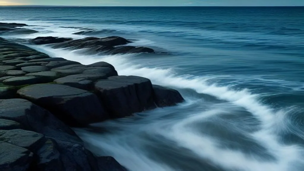 a rock training wall beside a tidal channel